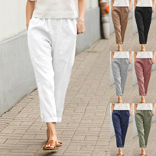 💥💟acquista 2 spedizione gratuita💥Linen-cotton women's large size loose pants