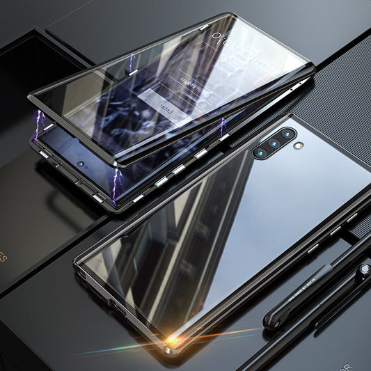 Magnetico Vetro Temperato Bifacciale Custodia Per Telefono Per Samsung